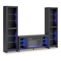 Cayberry 3-Piece Entertainment Center with Electric Fireplace - Dream Decor