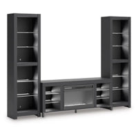 Cayberry 3-Piece Entertainment Center with Electric Fireplace - Dream Decor