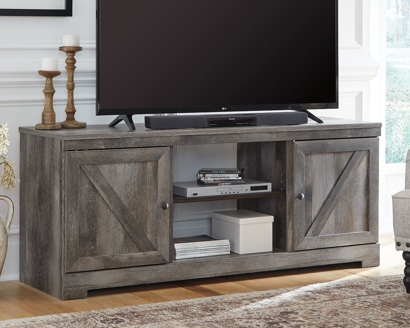Wynnlow 63" TV Stand with Electric Fireplace - Dream Decor