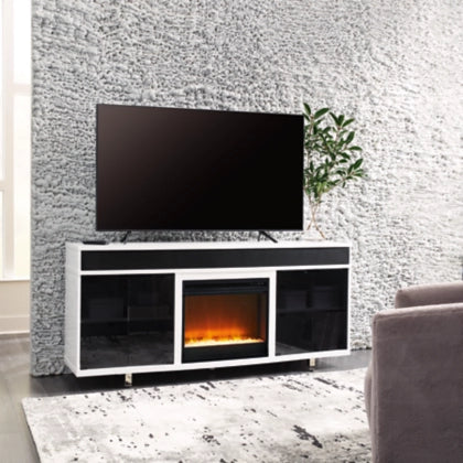 Gardoni 72" TV Stand with Electric Fireplace - Dream Decor