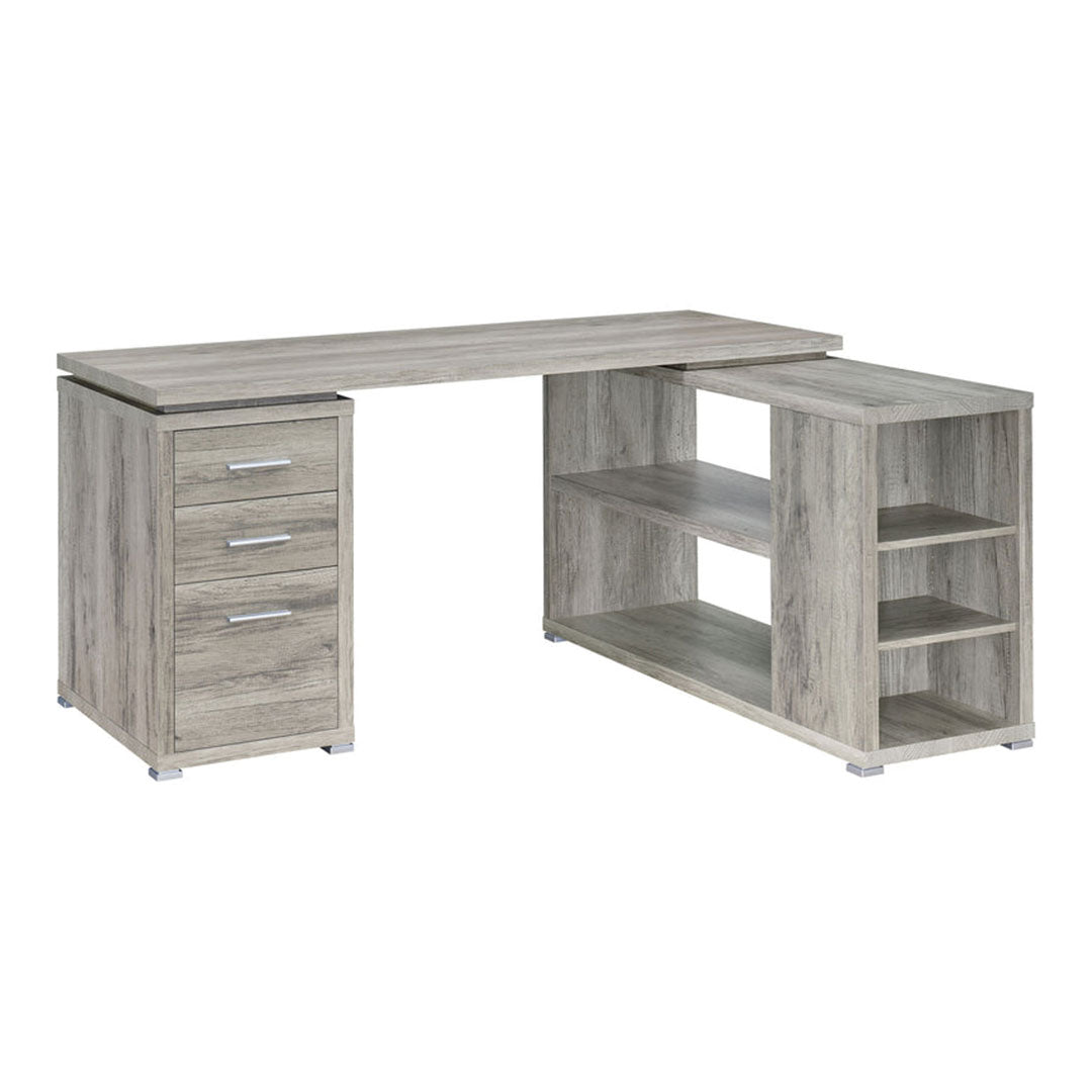 Escritorio de oficina en forma de L de Yvette: espacioso y práctico