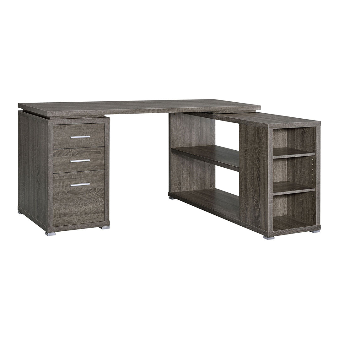 Escritorio de oficina en forma de L de Yvette: espacioso y práctico