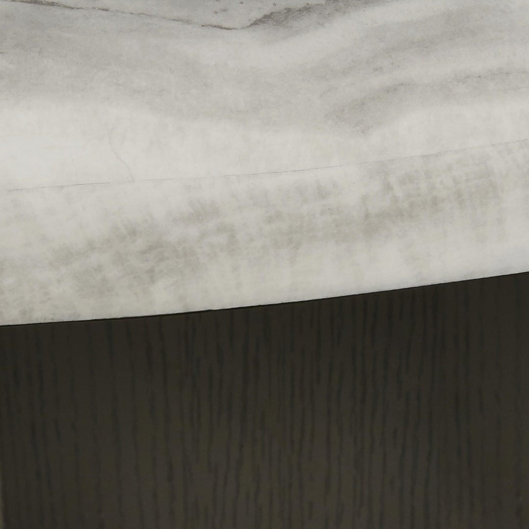Full-frame swatch of the Lilyberg faux Carrara marble top finish