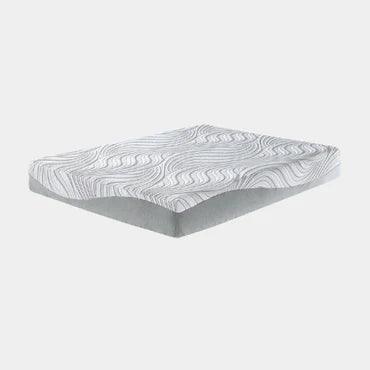 Modern gray mattress with wavy patterned top, ideal for contemporary bedroom decor