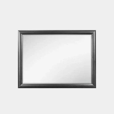 Modern rectangular wall mirror with sleek dark frame for contemporary home decor