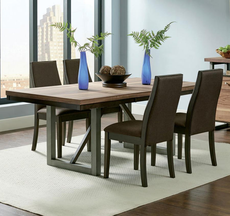 Spring Creek 5pc Dining Set Walnut Chocolate Finish