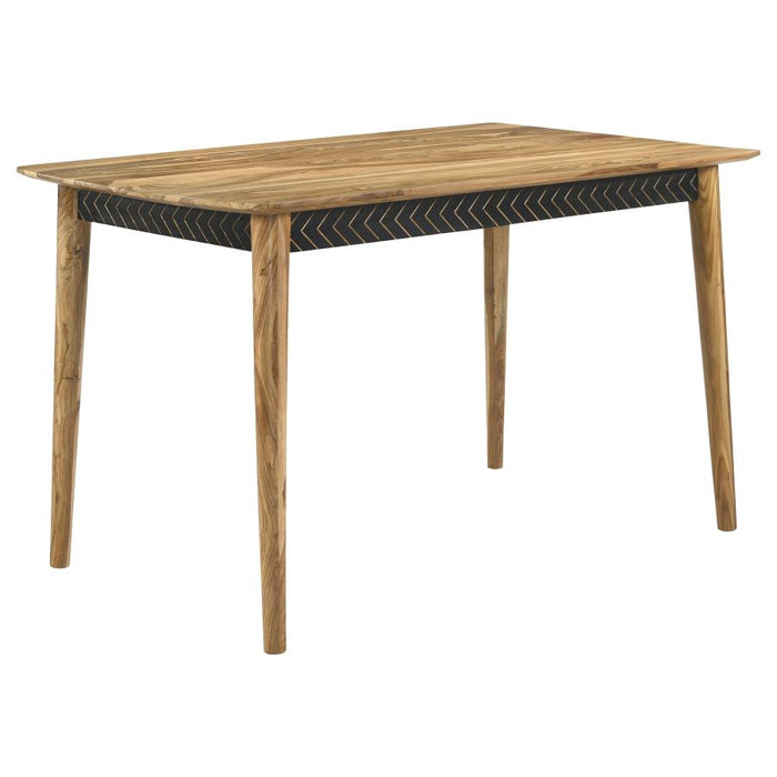 Partridge Rectangular Counter Height Table Natural Sheesham