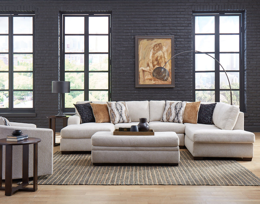 Milan Sand U Shape 2 Piece Sectional