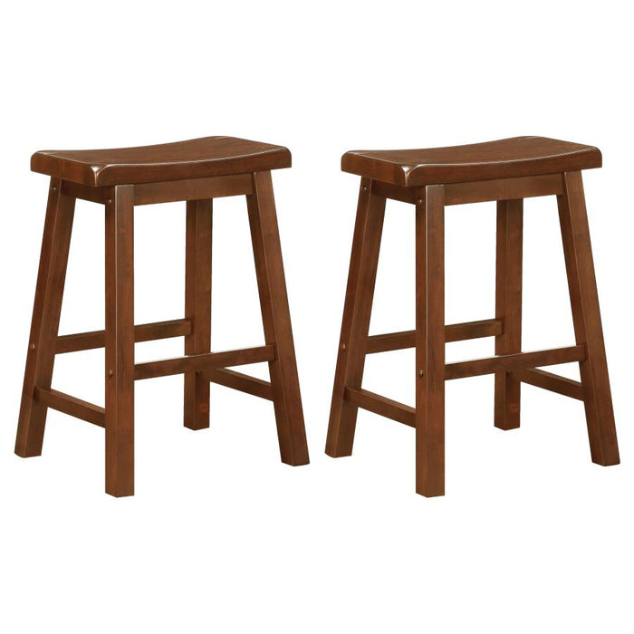 Durant Wooden Bar Stools Chestnut (Set of 2)