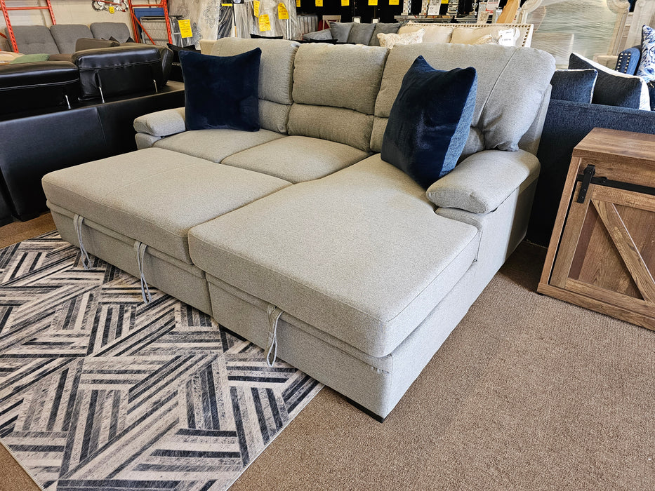 Tessaro Sofa Chaise Sectional with Pullout Sleeper