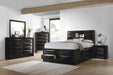 Briana Storage Bedroom Set with Bookcase Headboard Black image