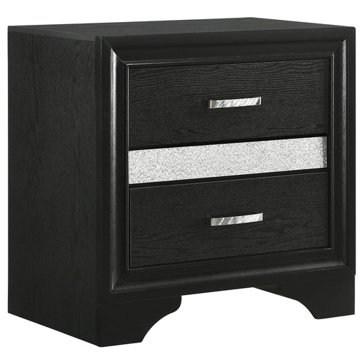 Miranda 2-drawer Nightstand Tray Black image