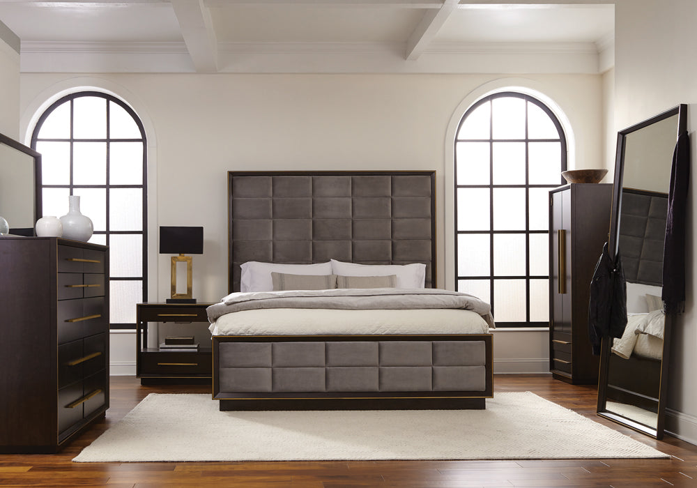 Durango Panel Bedroom Set Grey and Smoked Peppercorn