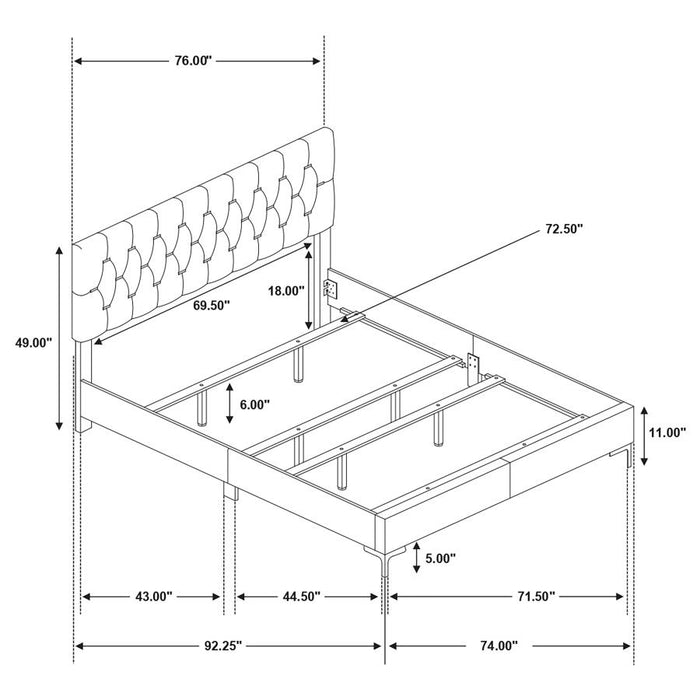 Kendall Tufted Panel Bed