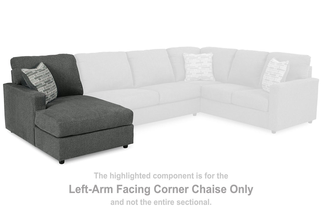 Edenfield 3-Piece Sectional with Chaise Charcoal