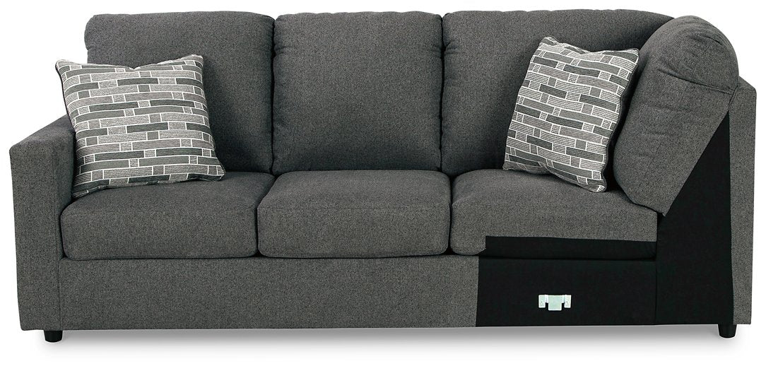 Edenfield 3-Piece Sectional with Chaise Charcoal