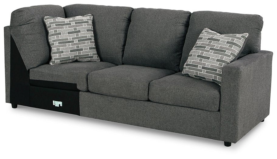 Edenfield 3-Piece Sectional with Chaise Charcoal