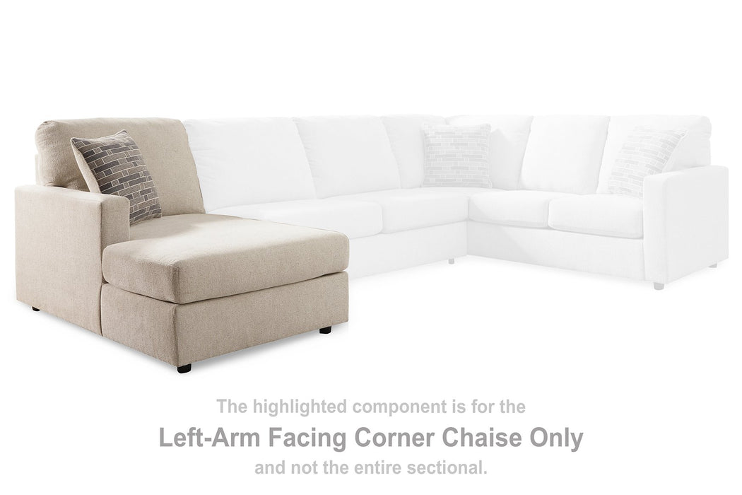 Edenfield 3-Piece Sectional with Chaise Linen