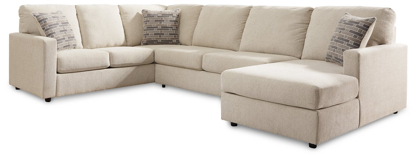 Edenfield 3-Piece Sectional with Chaise Linen