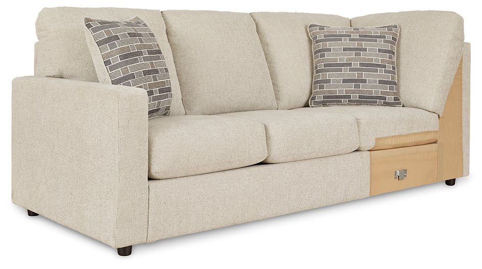 Edenfield 3-Piece Sectional with Chaise Linen