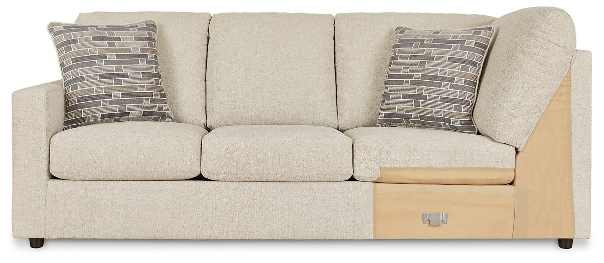 Edenfield 3-Piece Sectional with Chaise Linen