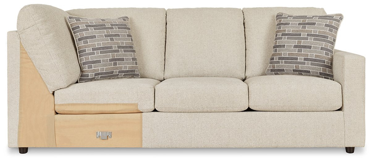 Edenfield 3-Piece Sectional with Chaise Linen