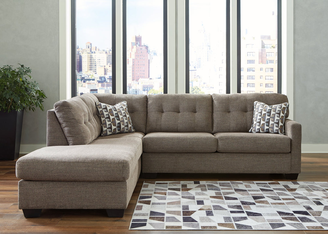 Mahoney Chocolate 2-Piece Sectional with Chaise