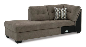 Mahoney Chocolate 2-Piece Sectional with Chaise