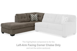 Mahoney Chocolate 2-Piece Sectional with Chaise