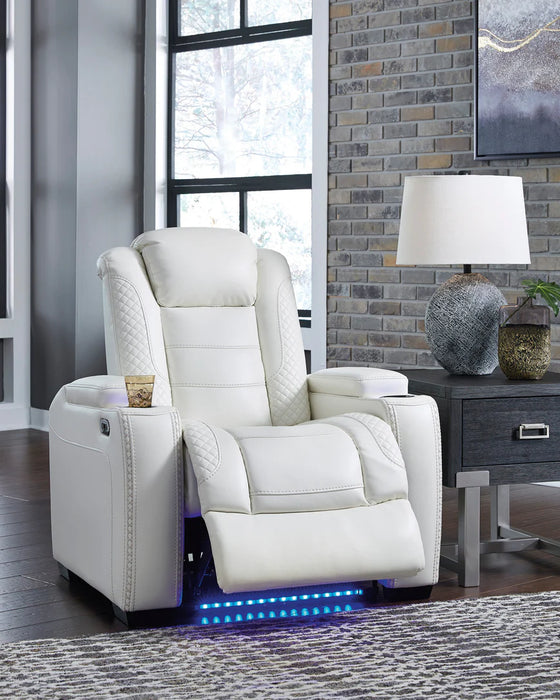 Party Time White Power Recliner