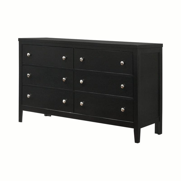 Carlton 6-Drawer Dresser Black