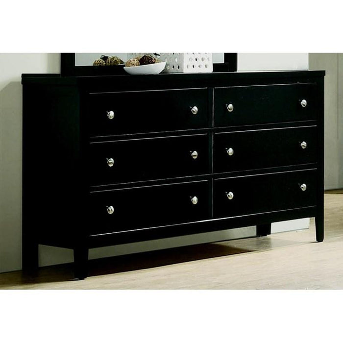 Carlton 6-Drawer Dresser Black