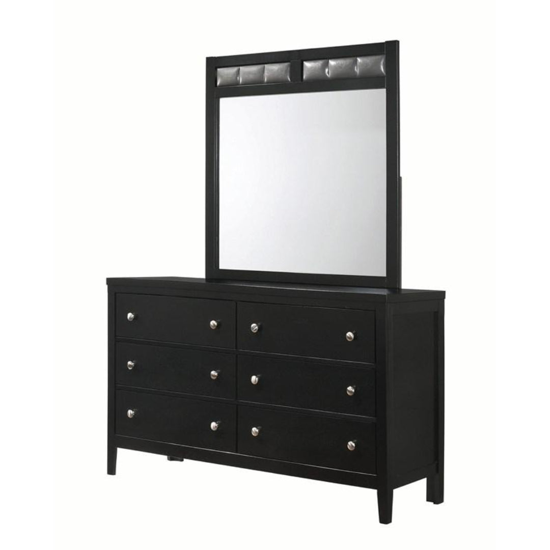 Carlton Dresser Mirror Black - Dream Decor