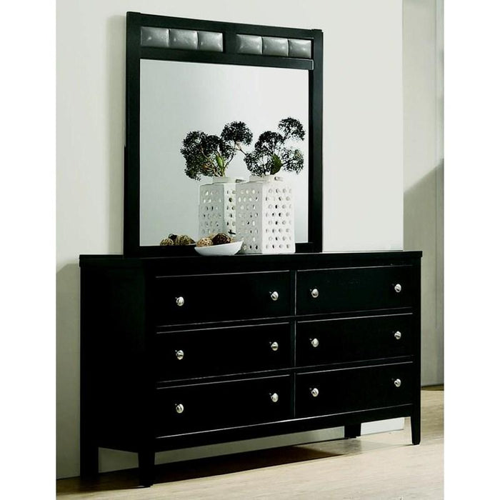 Carlton 6-Drawer Dresser Black