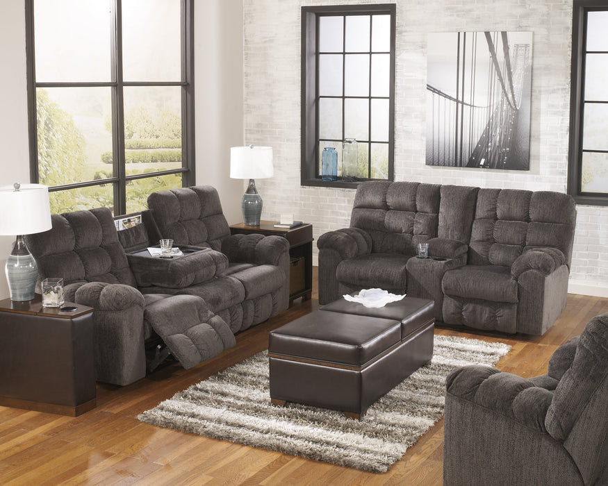 Acieona Reclining Sofa with Drop Down Table