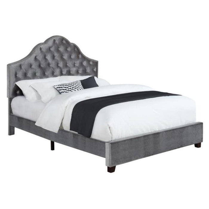 King Upholstered Panel Bed