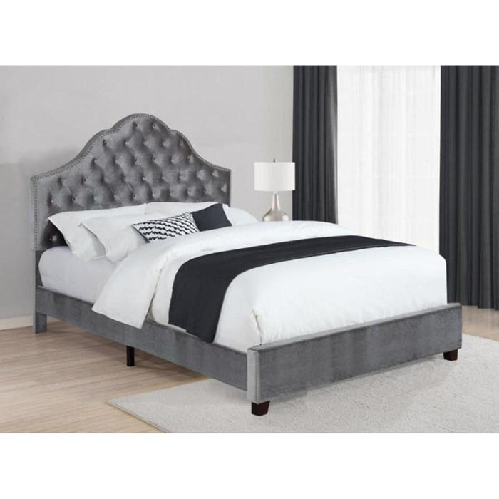 King Upholstered Panel Bed