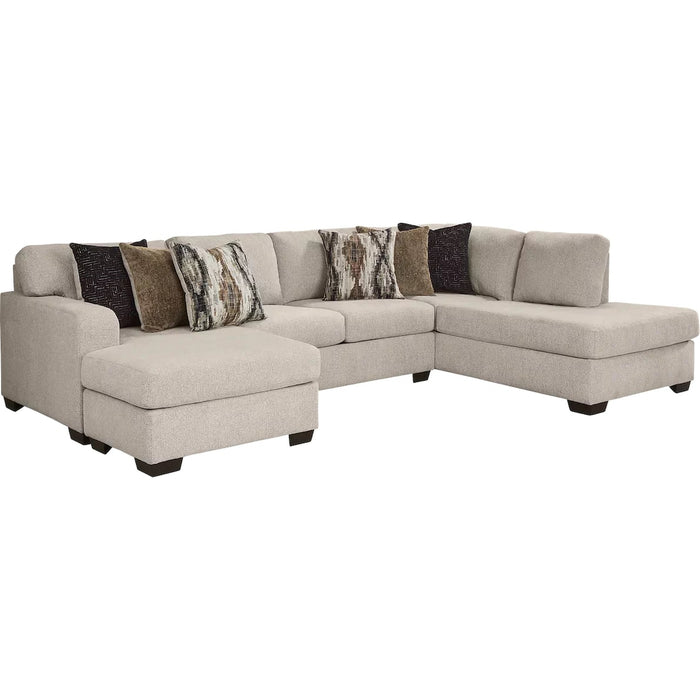 Milan Sand U Shape 2 Piece Sectional