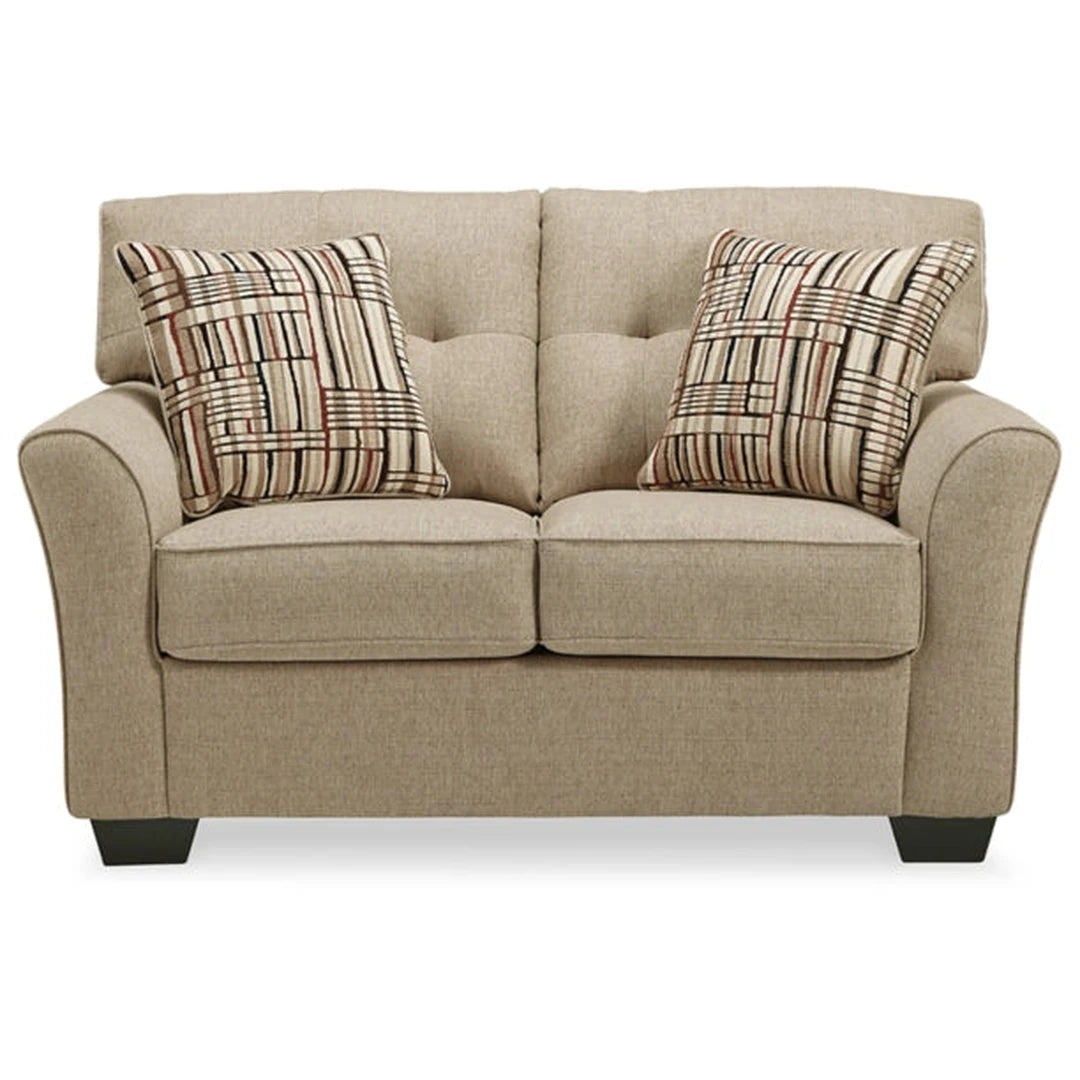 Ardmead Loveseat — taupe, front view