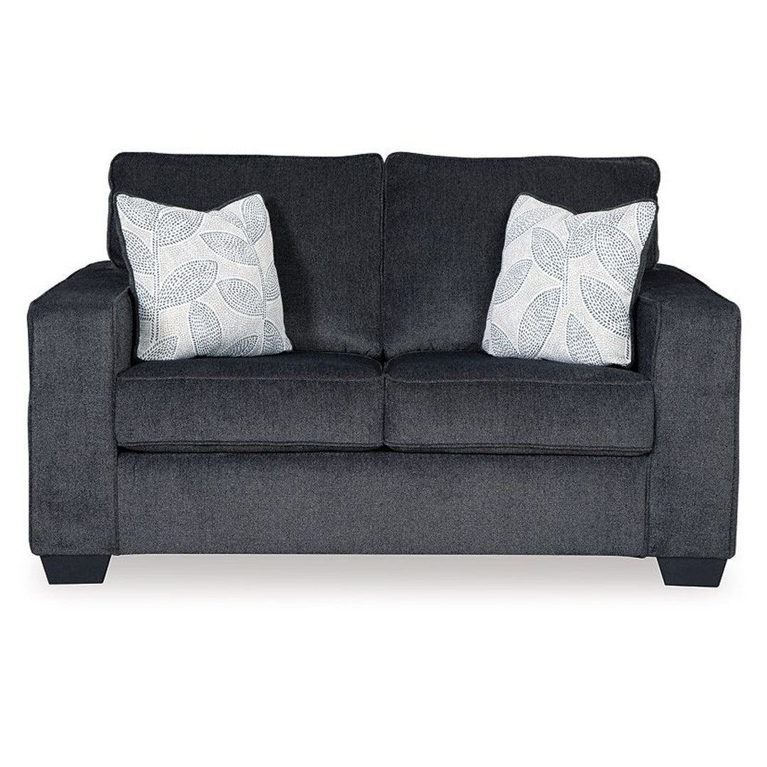 Altari Loveseat — charcoal, front view
