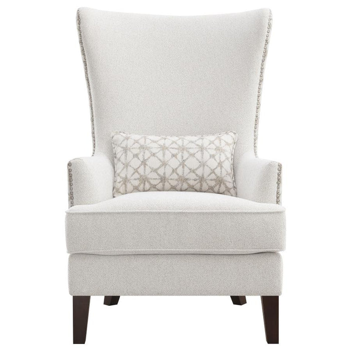 Pippin Upholstered Wingback Accent Chair Latte