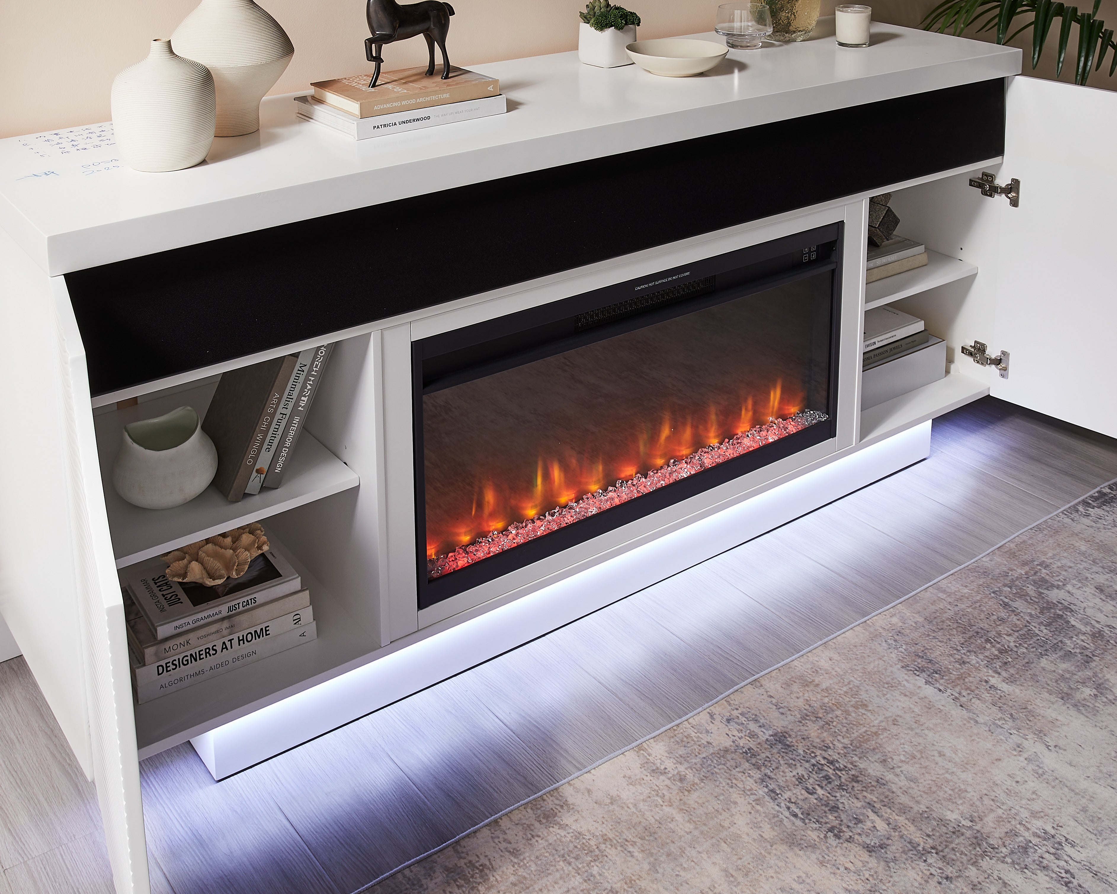 Aileen TV Stand with Fireplace