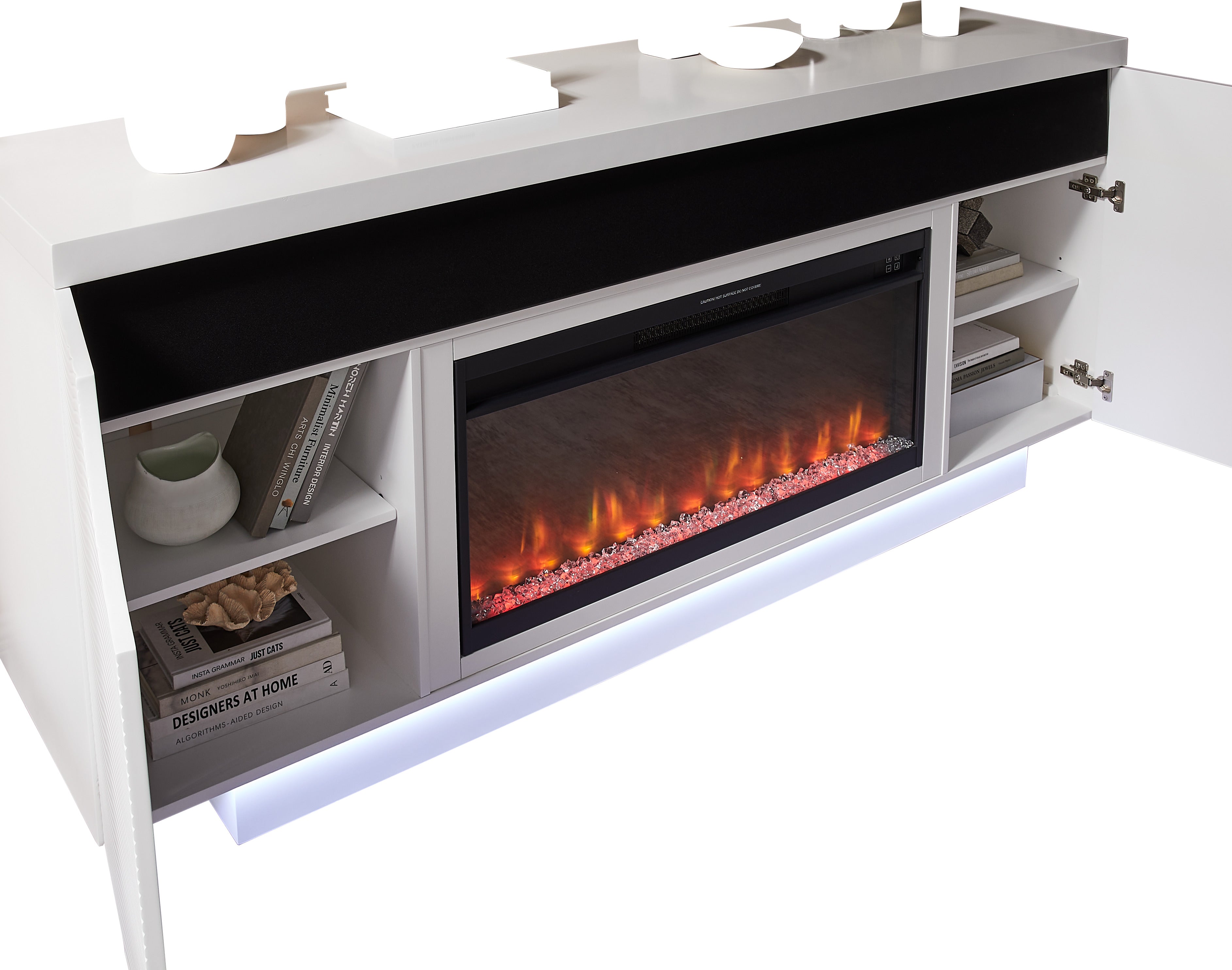 Aileen TV Stand with Fireplace