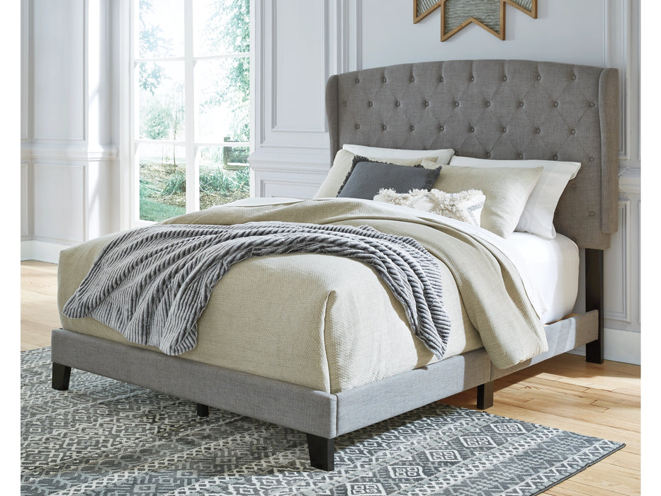 Vintasso Queen Upholstered Bed with Button Tufting