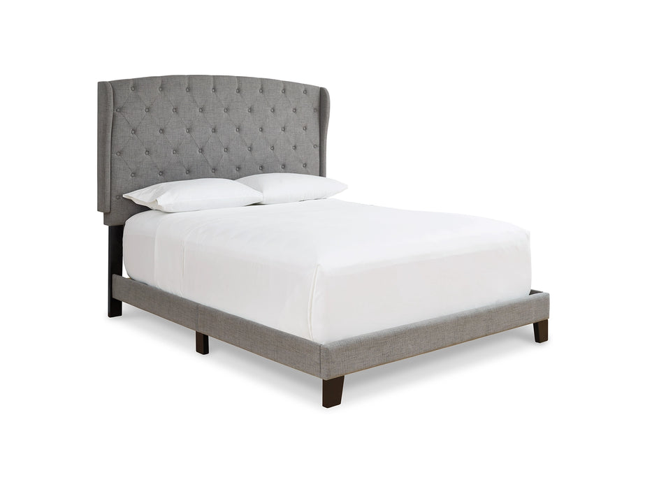 Vintasso Queen Upholstered Bed with Button Tufting