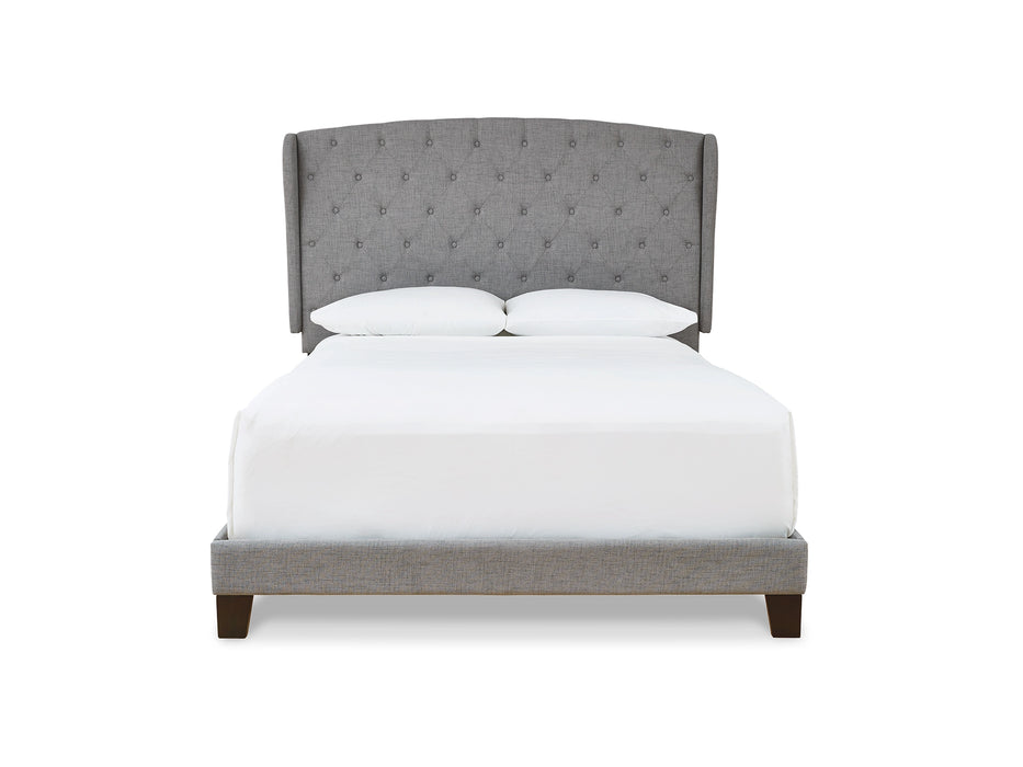 Vintasso Queen Upholstered Bed with Button Tufting