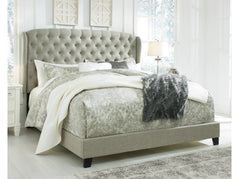 Jerary Queen Upholstered Bed with Tufted Headboard and Shelter Wing