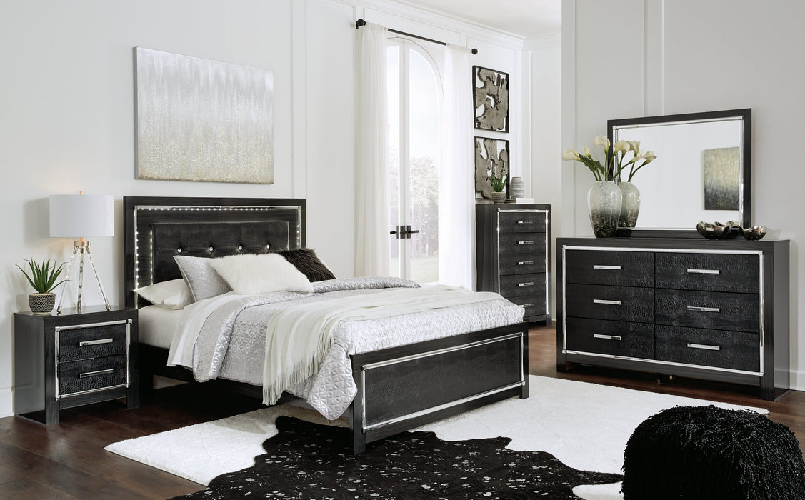 Kaydell Black Upholstered Bedroom Set