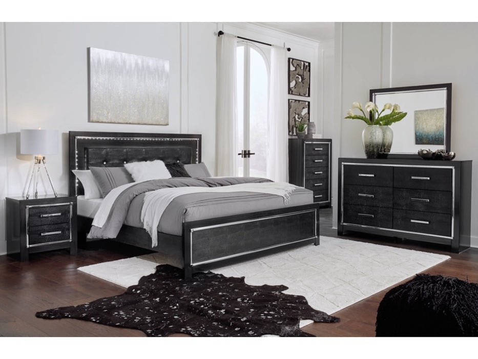 Kaydell Black Upholstered Bedroom Set