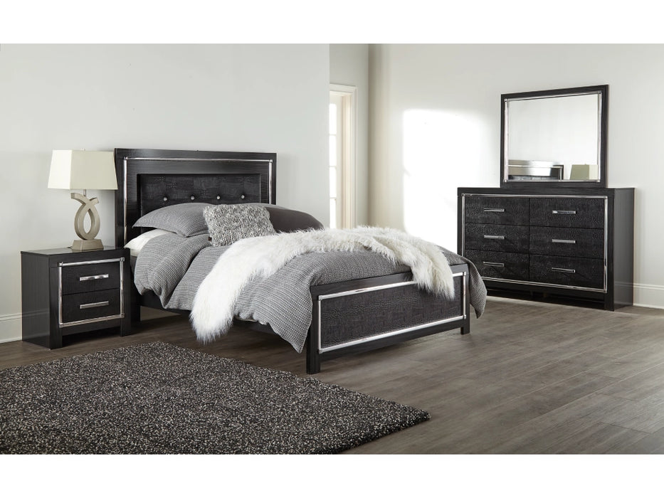 Kaydell Black Upholstered Bedroom Set